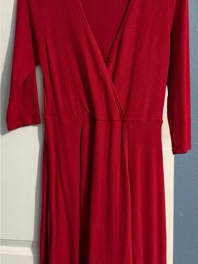 torrid Red Wrap-Front Midi Dress